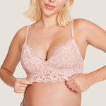 Women's Supportive Lace Nursing Bralette Gentle Rose @model_info:MOM3