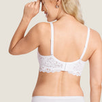 Women's Supportive Lace Nursing Bralette Snow White @model_info:MOM4