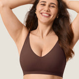 Women's Seamless Soft Knit Nursing Bra Hazelnut @model_info:A1