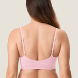 Women's Seamless Soft Knit Nursing Bra Sweet Pink @model_info:MOM2