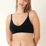 Women's Seamless Soft Knit Nursing Bra Black @model_info:ES1