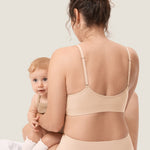 Women's Seamless Soft Knit Nursing Bra Beige @model_info:ES2