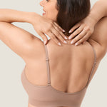 Women's Seamless Soft Knit Nursing Bra Cocoa Beige @model_info:ES2