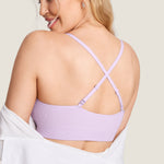 Women's Ribbed Scoop Nursing Bralette Orchid Hush @model_info:N3