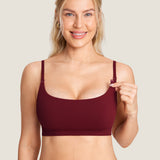 Women's Ribbed Scoop Nursing Bralette Andorra @model_info:MOM1