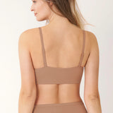 Women's Ribbed Scoop Nursing Bralette Gravel Beige @model_info:ES2