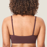 Women's Ribbed Scoop Nursing Bralette Hazelnut @model_info:ES2