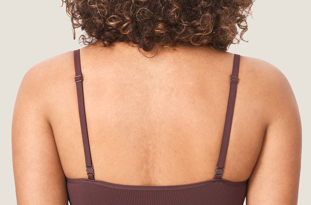Women's Ribbed Scoop Nursing Bralette Hazelnut @model_info:ES2