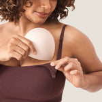 Women's Ribbed Scoop Nursing Bralette Hazelnut @model_info:ES4