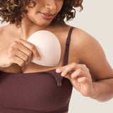 Women's Ribbed Scoop Nursing Bralette Hazelnut @model_info:ES4