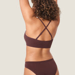 Women's Ribbed Scoop Nursing Bralette Hazelnut @model_info:ES5