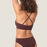 Women's Ribbed Scoop Nursing Bralette Hazelnut @model_info:ES5
