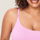 Women's Ribbed Scoop Nursing Bralette Candy Pink @model_info:ES3