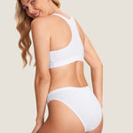 Women's Crossover Racerback Nursing Bra White @model_info:M3
