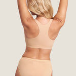 Women's Crossover Racerback Nursing Bra Warm Beige @model_info:ES2
