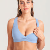 Women's Crossover Racerback Nursing Bra Moonlight Blue @model_info:MOM1