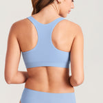 Women's Crossover Racerback Nursing Bra Moonlight Blue @model_info:MOM3