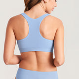 Women's Crossover Racerback Nursing Bra Moonlight Blue @model_info:MOM3
