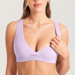 Women's Crossover Racerback Nursing Bra Orchid Hush @model_info:MOM2