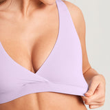 Women's Crossover Racerback Nursing Bra Orchid Hush @model_info:MOM3