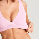 Women's Crossover Racerback Nursing Bra Sweet Pink @model_info:MOM2