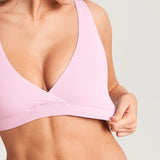 Women's Crossover Racerback Nursing Bra Sweet Pink @model_info:MOM2