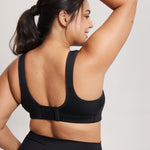 Women's Front Adjustable Wireless Sport Bra Black