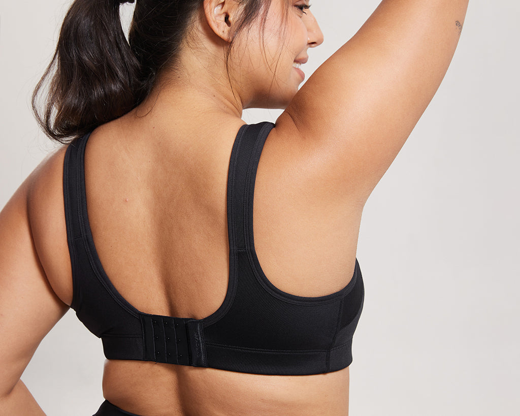 Women's Front Adjustable Wireless Sport Bra Black