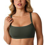 Women's Hugcurve Adjustable Square Workout Bra Mocha Cocoa