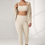 Women's Hugcurve Adjustable Square Workout Bra Mocha Cocoa