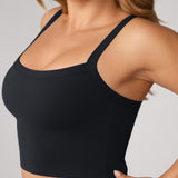 Women's Hugcurve Adjustable Longline Workout Bra Mocha Cocoa