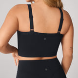 Women's Hugcurve Adjustable Longline Workout Bra Mocha Cocoa