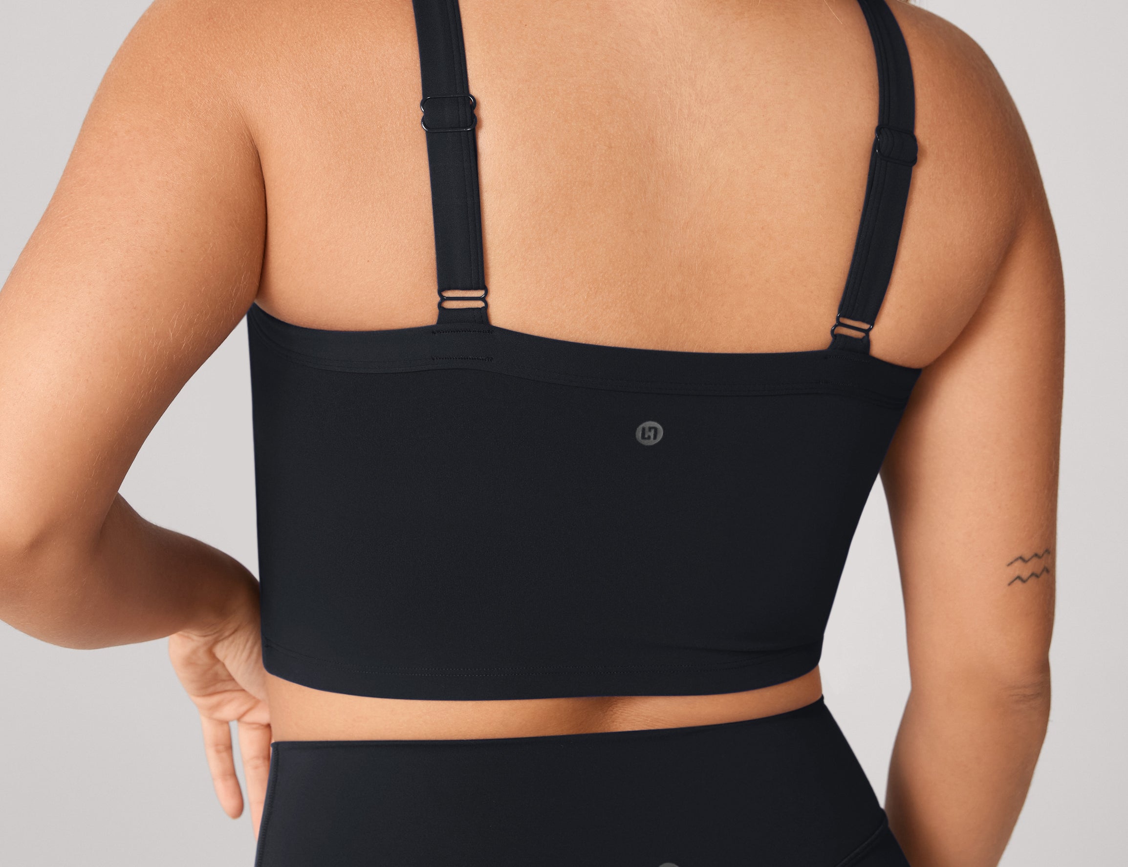 Women's Hugcurve Adjustable Longline Workout Bra Mocha Cocoa