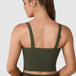 Women's Hugcurve Adjustable Longline Workout Bra Nightfall Blue