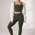 Women's Hugcurve Adjustable Longline Workout Bra Nightfall Blue