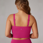 Women's Hugcurve Adjustable Longline Workout Bra Nightfall Blue