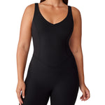 Women's Hugcurve V Neck Workout Romper Twilight Blue