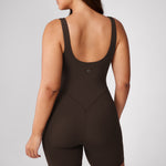 Women's Hugcurve V Neck Workout Romper Black