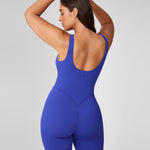 Women's Hugcurve V Neck Workout Romper Clay Brown