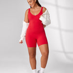 Women's Hugcurve V Neck Workout Romper Royal Blues