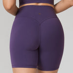 Women's Hugcurve No Front Seam Biker Shorts 6" Clay Brown