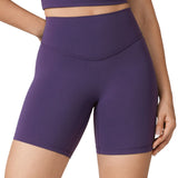 Women's Hugcurve No Front Seam Biker Shorts 6" Clay Brown