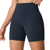 Women's Hugcurve No Front Seam Biker Shorts 6" Black