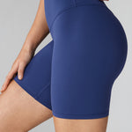 Women's Hugcurve No Front Seam Biker Shorts 6" Stardust