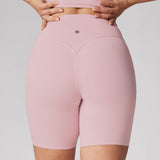 Women's Hugcurve No Front Seam Biker Shorts 6" Concrete