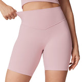 Women's Hugcurve No Front Seam Biker Shorts 6" Concrete