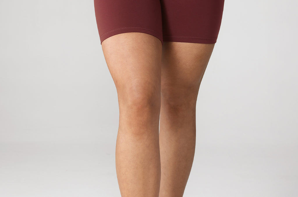 Women's Hugcurve No Front Seam Biker Shorts 6" Clay Brown