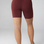 Women's Hugcurve No Front Seam Biker Shorts 6" Clay Brown