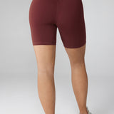 Women's Hugcurve No Front Seam Biker Shorts 6" Clay Brown