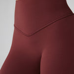 Women's Hugcurve No Front Seam Biker Shorts 6" Clay Brown